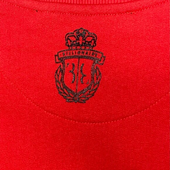 Billionaire Italian Couture | Red Logo Crew Neck Sweatshirt - Picture 6 of 9